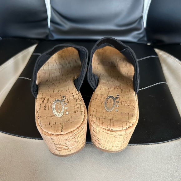 Women's Black Wedge Sandals - Picture 2 of 6